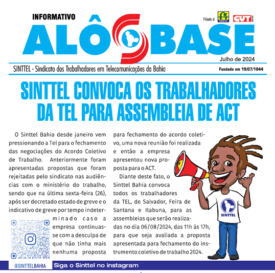 Sinttel convoca os trabalhadores da TEL para assembleia de ACT